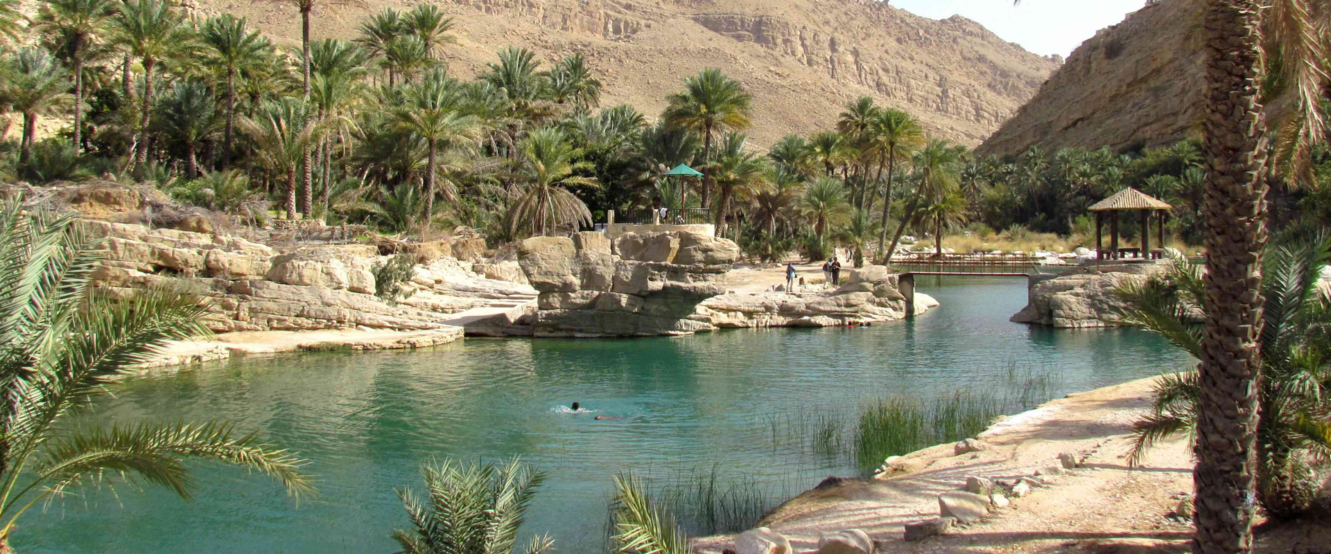 Oman schwimmen im Wadi